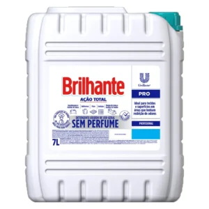 Kit c/ 02 und - Lava Roupas Líquido Brilhante Sem Perfume 7L