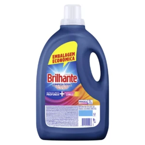Kit c/ 03 und - Lava Roupas Líquido Brilhante Limpeza Total 5L