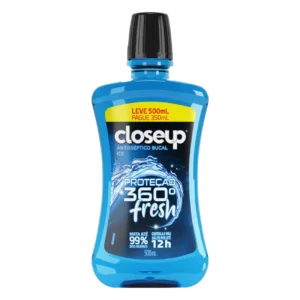 Kit c/ 04 und - Enxaguante Bucal Antisséptico Close Up Ice com Alcool 500mL