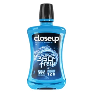 Kit c/ 04 und - Enxaguante Bucal Antisséptico Close Up Ice com Alcool 250mL