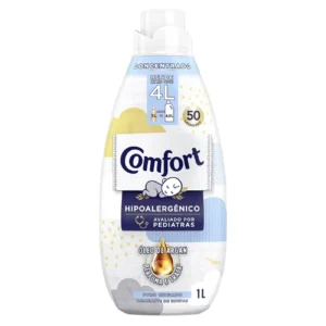 Kit c/ 04 und - Amaciante Concentrado Comfort Puro Cuidado 1L