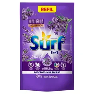 Kit c/12 - Lava-Roupas Líquido Lavanda Surf Sachê 900mL Refil
