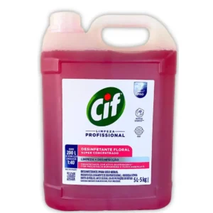 Kit c/04 und - Desinfetante Concentrado Floral 5 Litros CIF