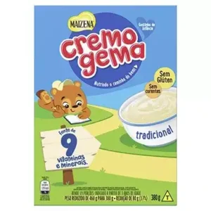 Kit c/12 unds - Mistura Para Preparo de Mingau Maizena Cremogema Tradicional 380g